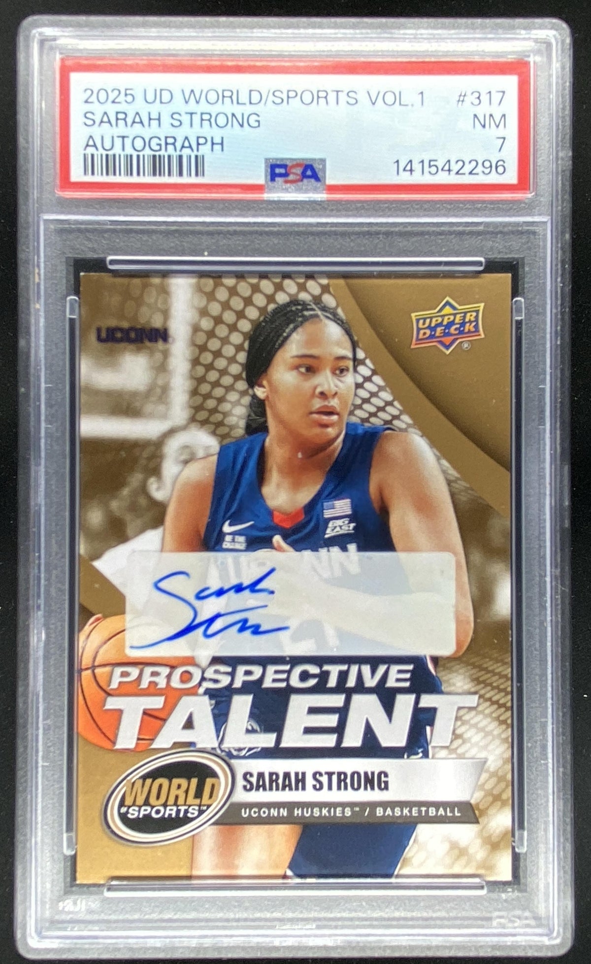 2025 Upper Deck World of Sports Vol. 1 Sarah Strong #317 trading card