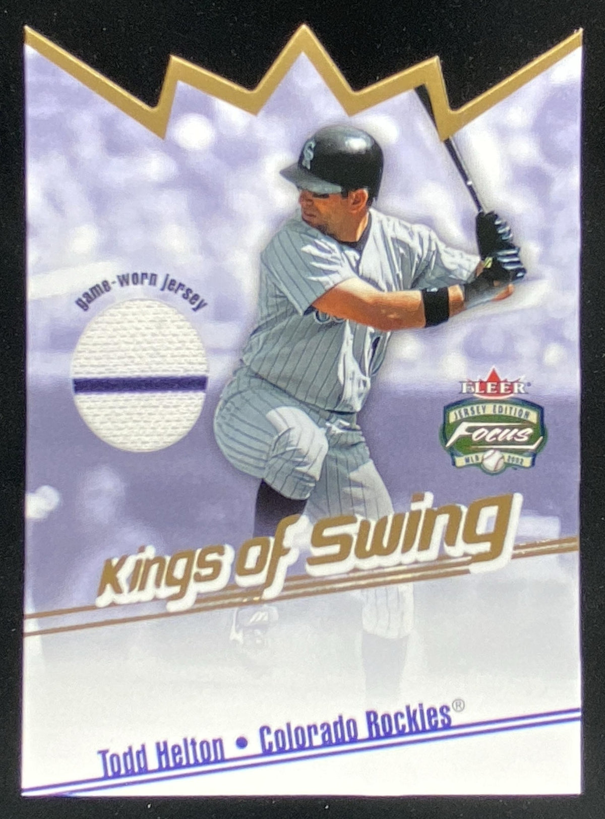 2002 Fleer Focus Jersey Edition Todd Helton trading card