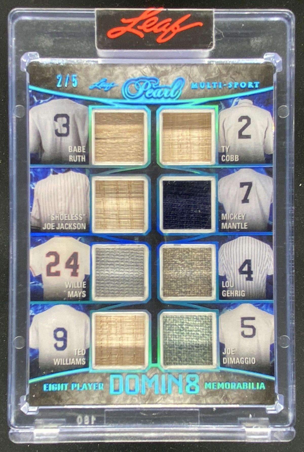 2025 Leaf Pearl Babe Ruth / Ty Cobb / Shoeless Joe Jackson / Mickey Mantle / Willie Mays / Lou Gehrig / Ted Williams / Joe DiMaggio trading card