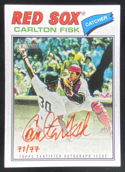 2026 Topps Heritage Carlton Fisk trading card
