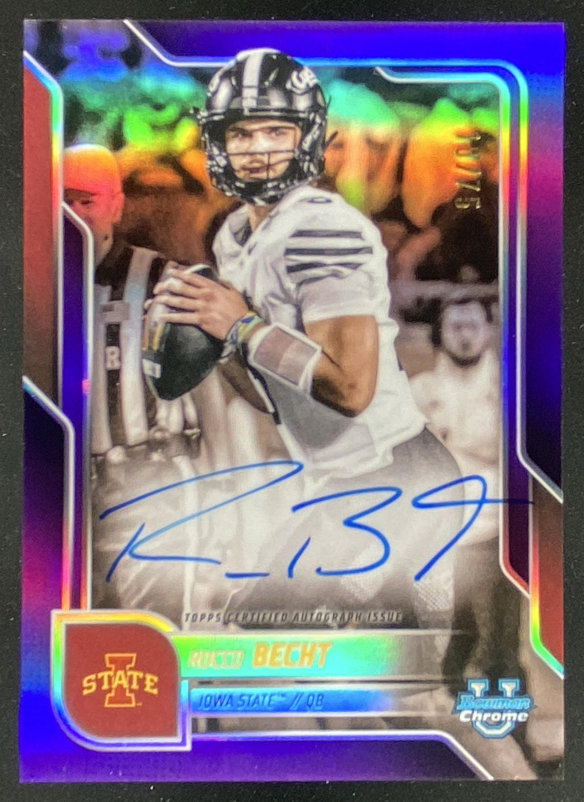 2025 Bowman Chrome University Rocco Becht #BCA-RB trading card