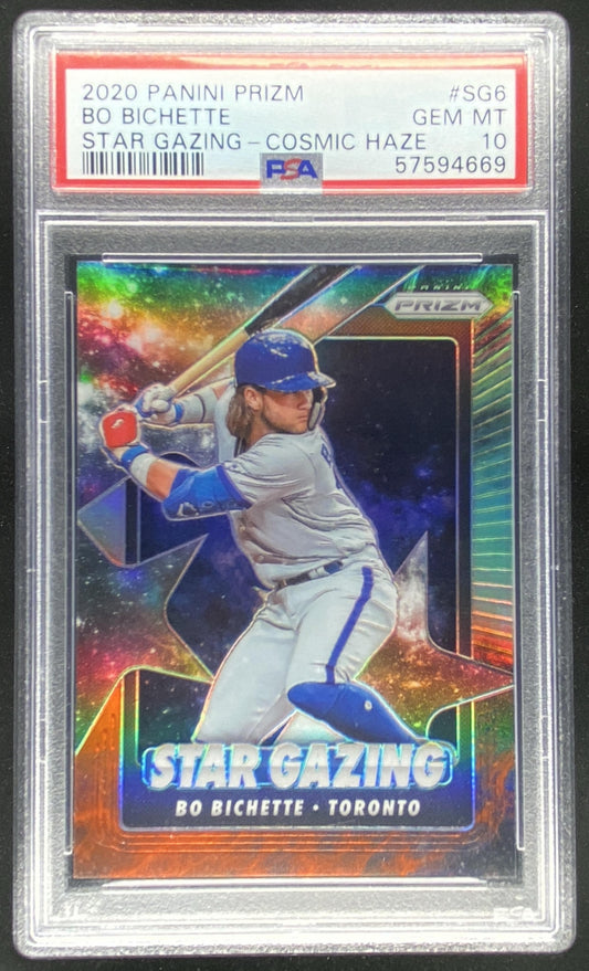 2020 Panini Prizm Bo Bichette #SG6 graded PSA 10 trading card