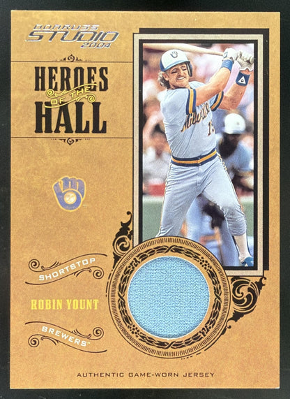 2004 Donruss Studio Heroes of the Hall Robin Yount trading card