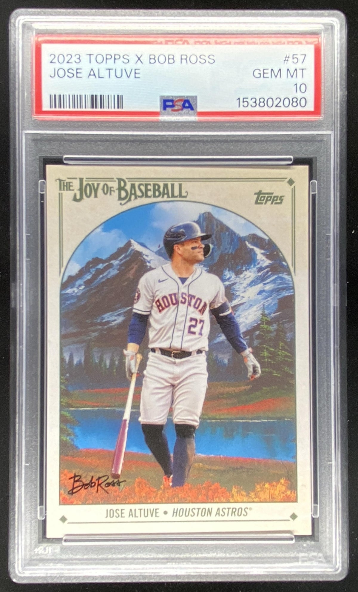 2023 Topps x Bob Ross The Joy of Baseball Jose Altuve #57 trading card