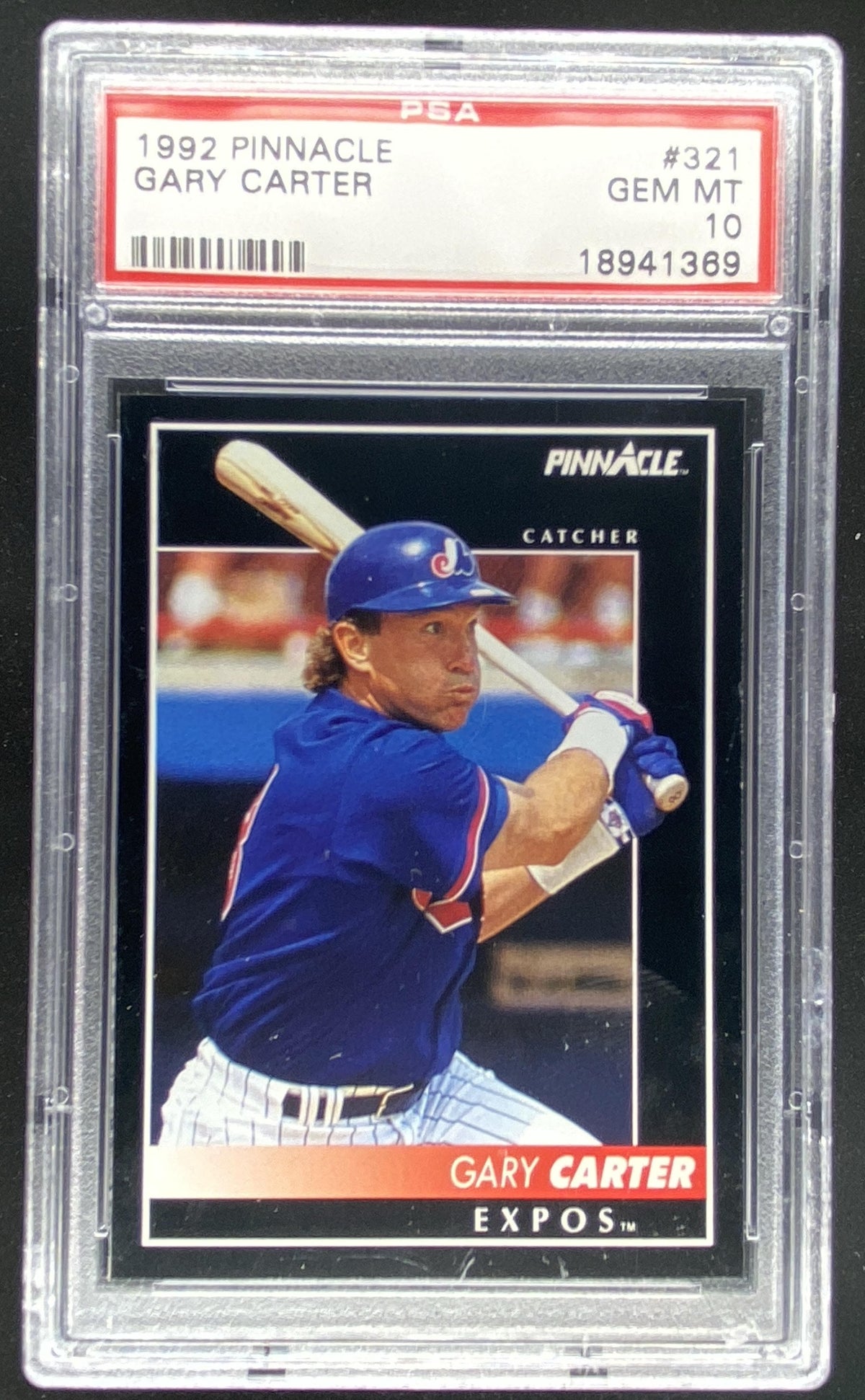 1992 Pinnacle Gary Carter #321 graded PSA 10 trading card