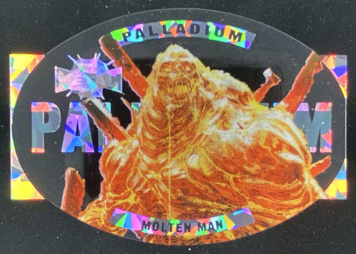 2021 Skybox Metal Universe Marvel Spider-Man Molten Man trading card
