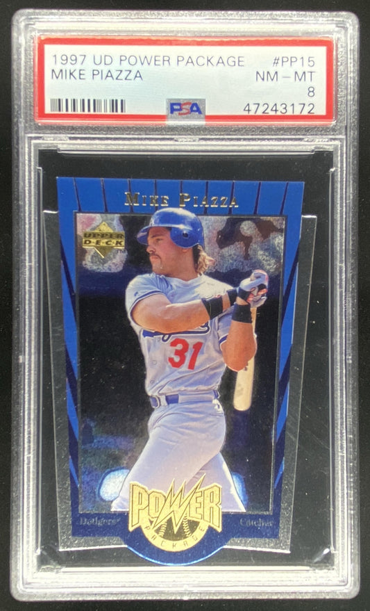 1997 Upper Deck Mike Piazza #PP15 graded PSA 8 trading card