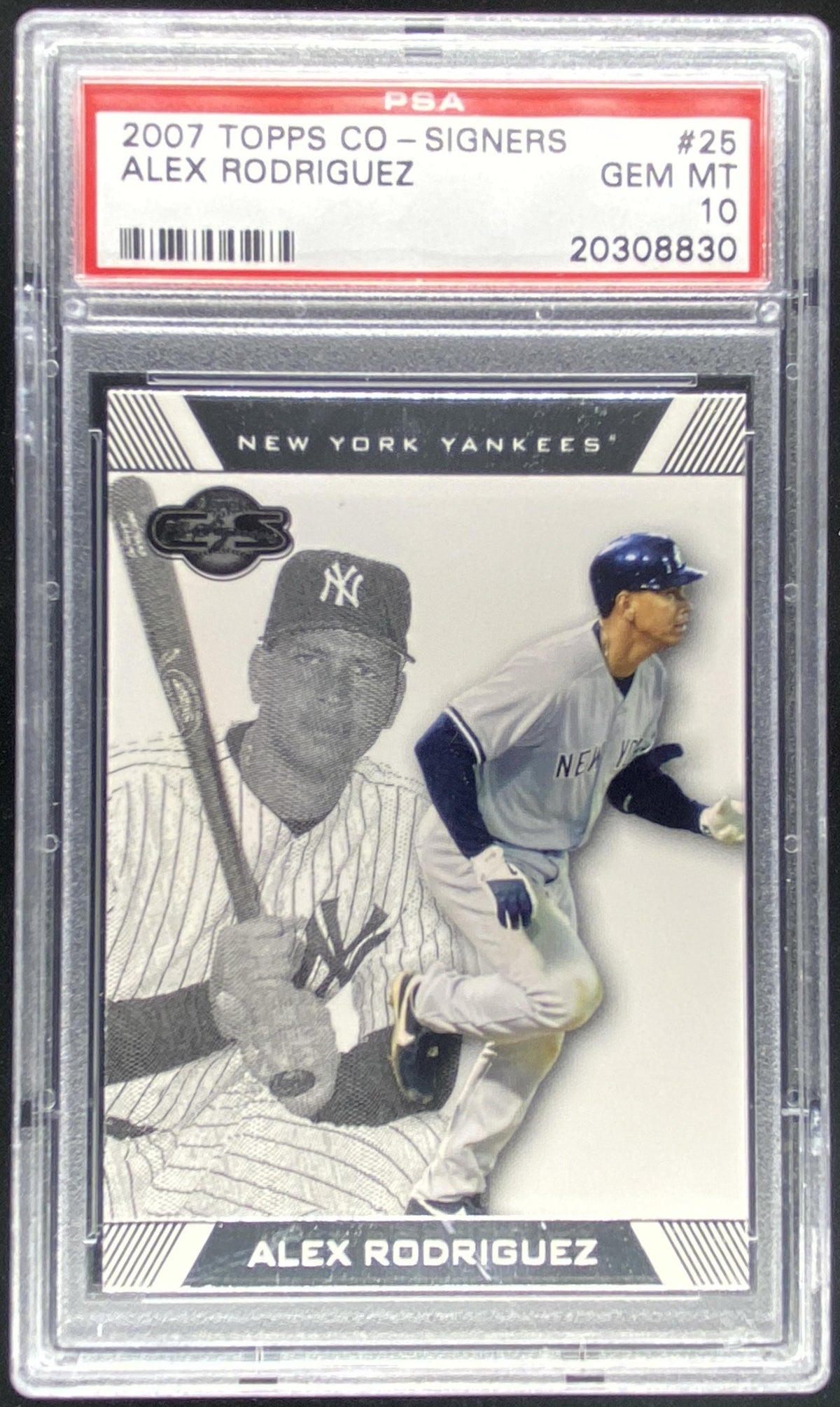 2007 Topps Co-Signers Alex Rodriguez #25 graded PSA 10 trading card