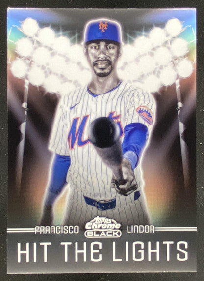 2025 Topps Chrome Black Francisco Lindor #HTL-18 trading card