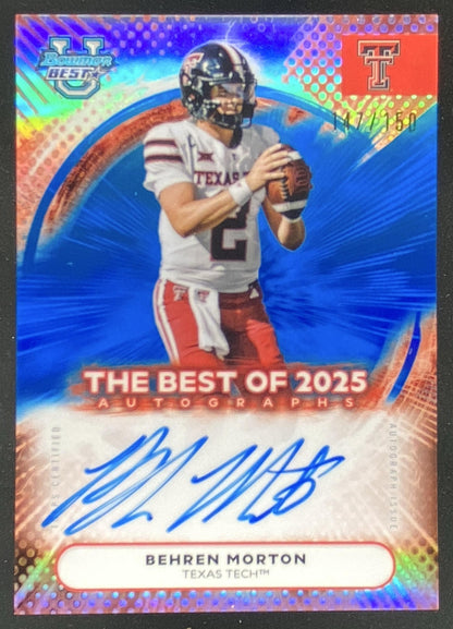 2025 Bowman's Best University Behren Morton trading card