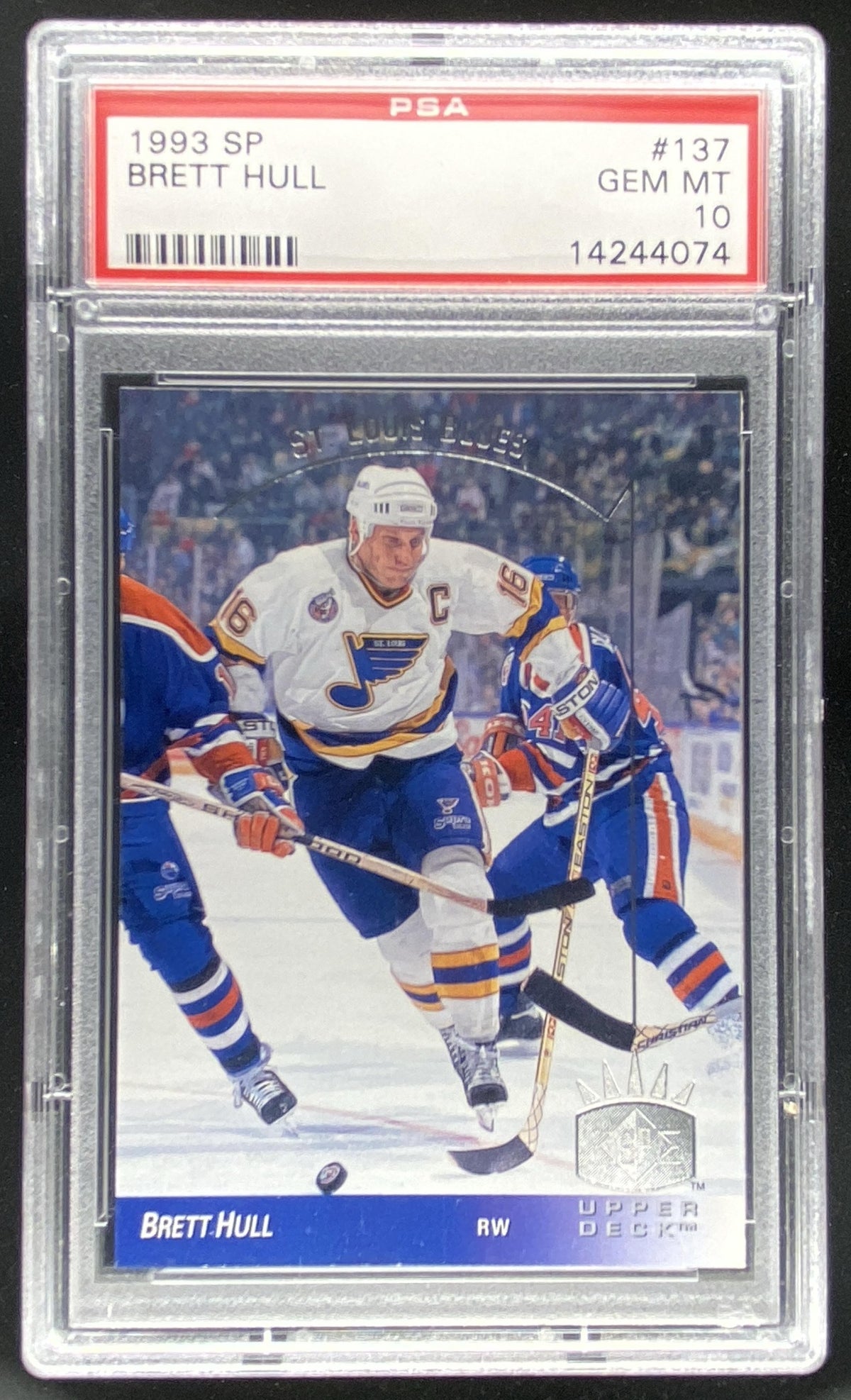 1993 Upper Deck SP Brett Hull #137 graded PSA 10 trading card