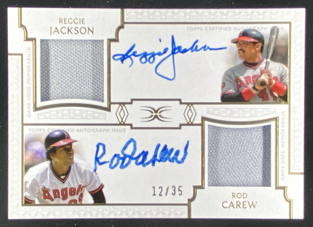 2024 Topps Definitive Collection Reggie Jackson / Rod Carew trading card