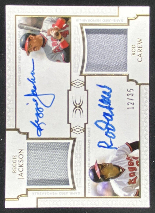 2024 Topps Definitive Collection Reggie Jackson / Rod Carew trading card