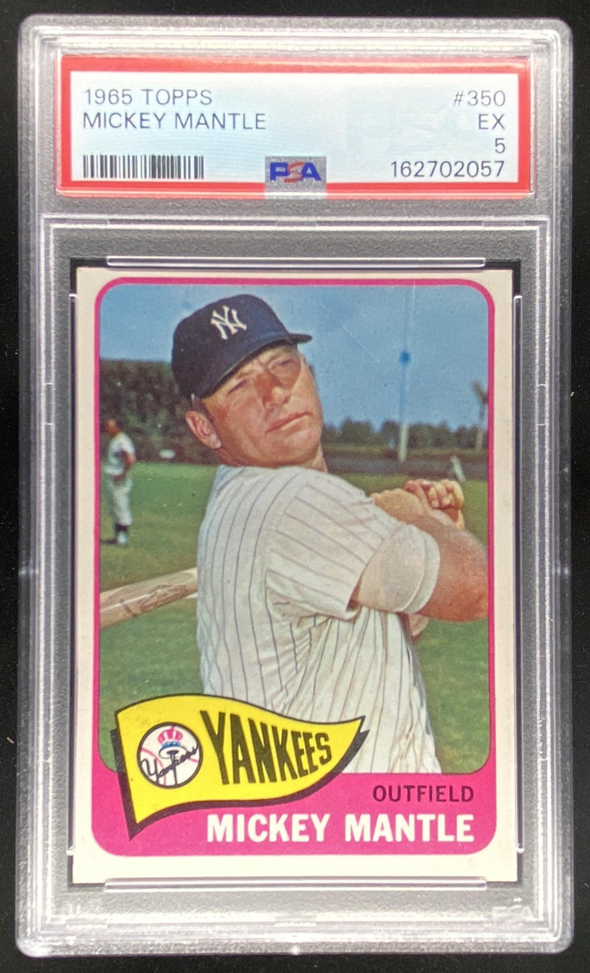 1965 Topps Mickey Mantle #350 graded PSA 5 trading card