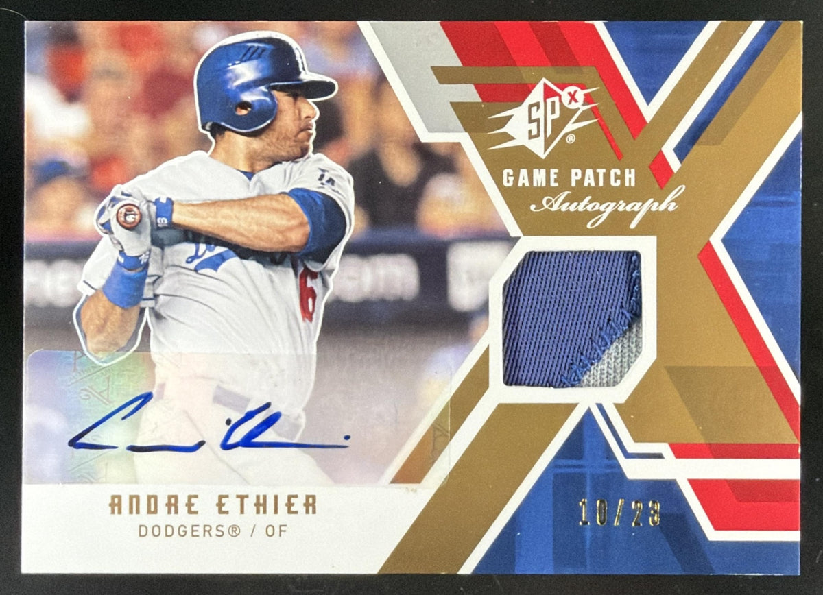 2009 SPx Game Patch Autograph Andre Ethier trading card