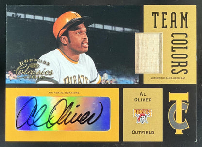 2004 Donruss Classics Team Colors Al Oliver Bat Auto /100