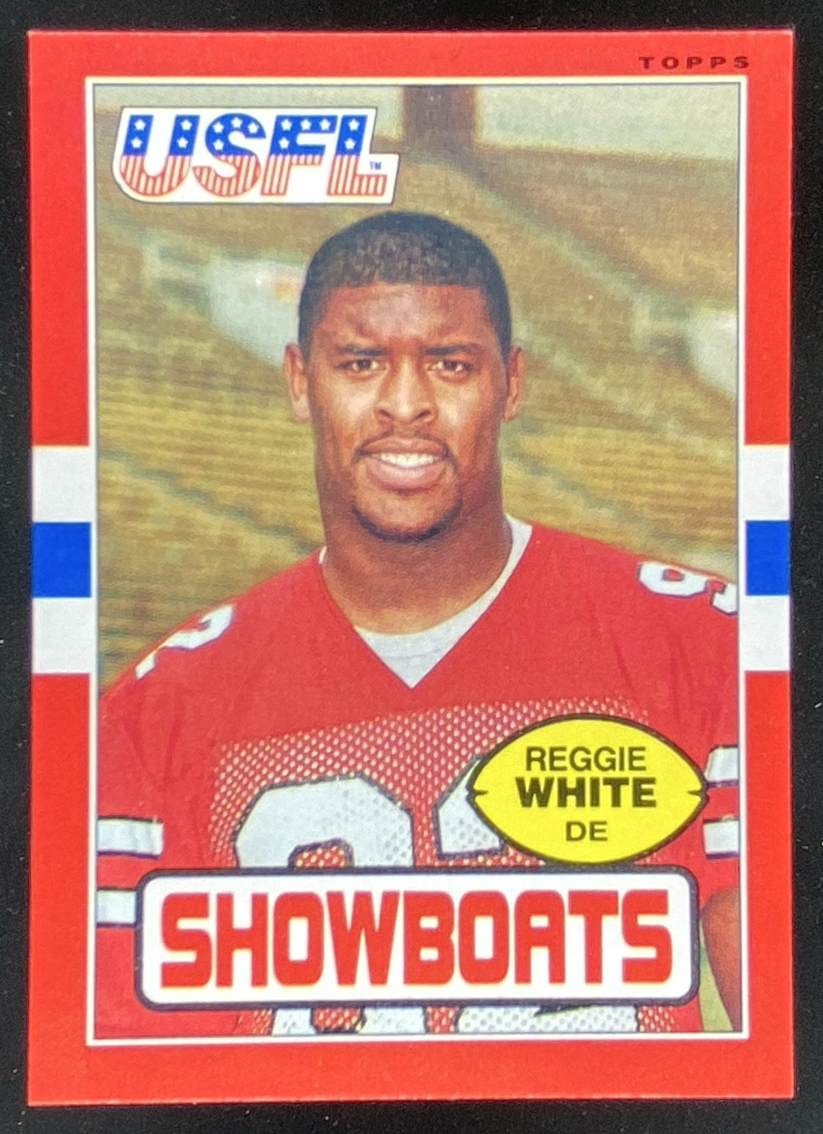 1985 Topps USFL Reggie White #75 trading card