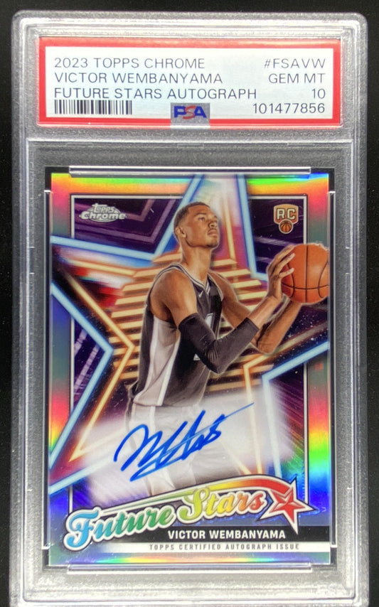 2023 Topps Chrome Victor Wembanyama #FSAVW graded PSA 10 trading card