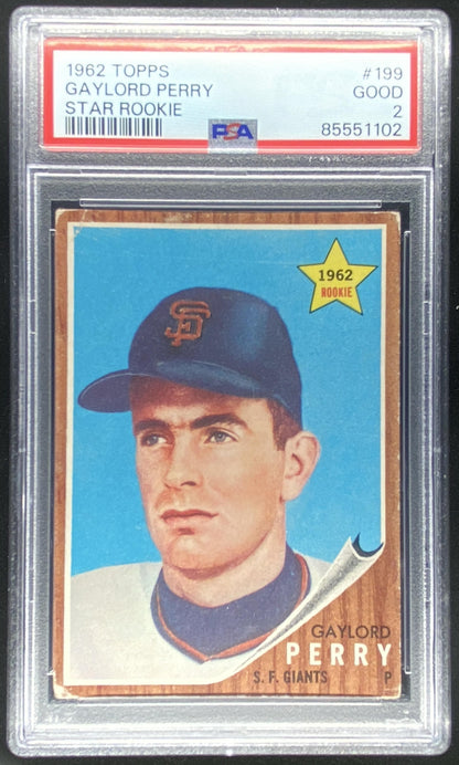 1962 Topps Gaylord Perry #199 graded PSA 2 trading card