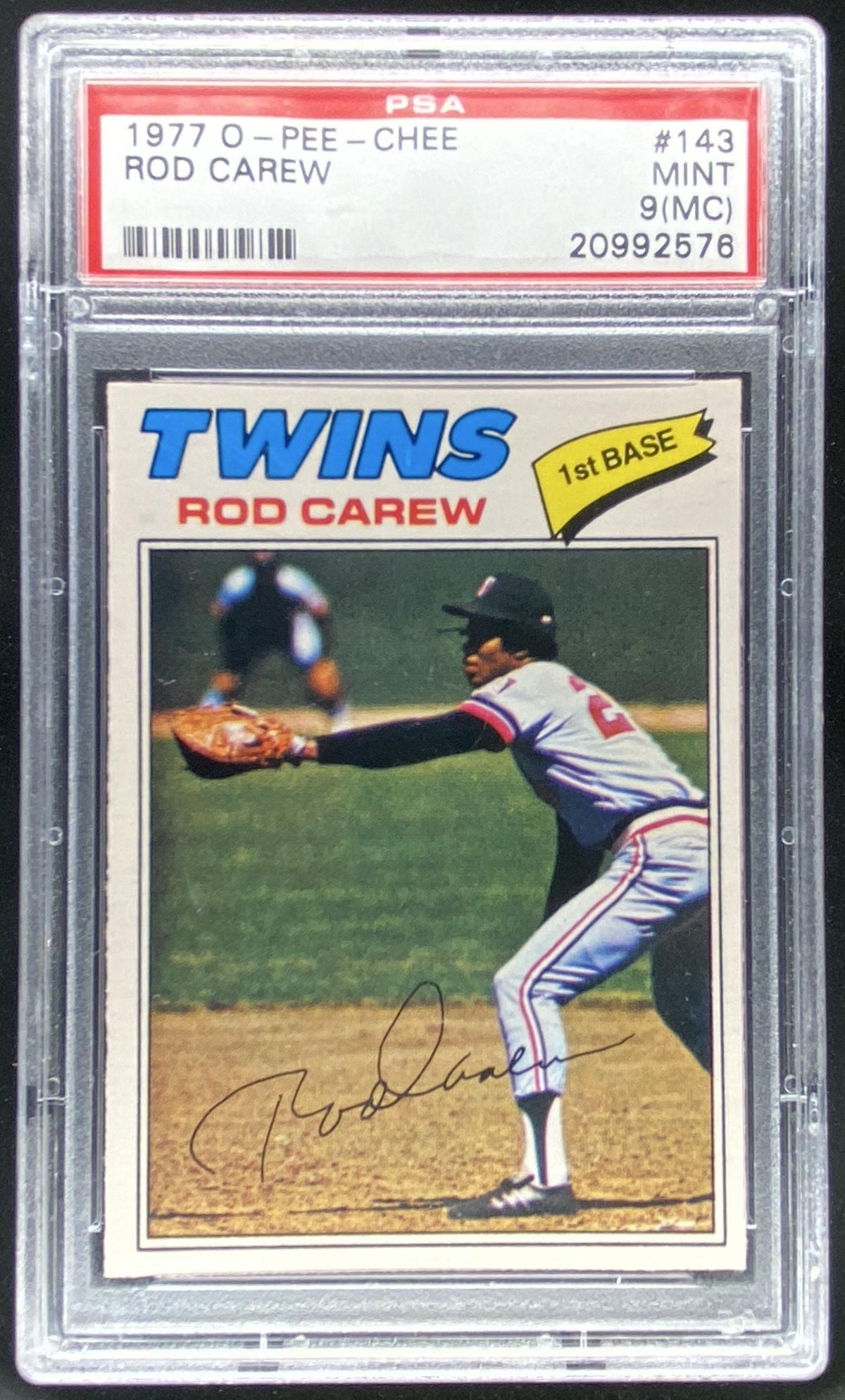 1977 O-Pee-Chee Rod Carew graded PSA 9 trading card