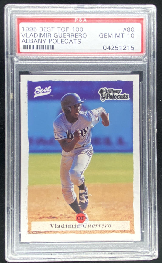 1995 Best Top 100 Vladimir Guerrero #80 graded PSA 10 trading card