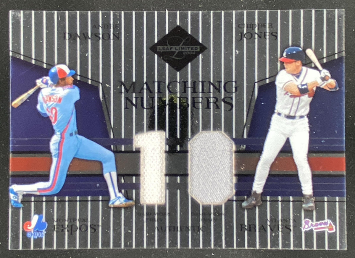 2004 Leaf Limited Andre Dawson / Chipper Jones trading card
