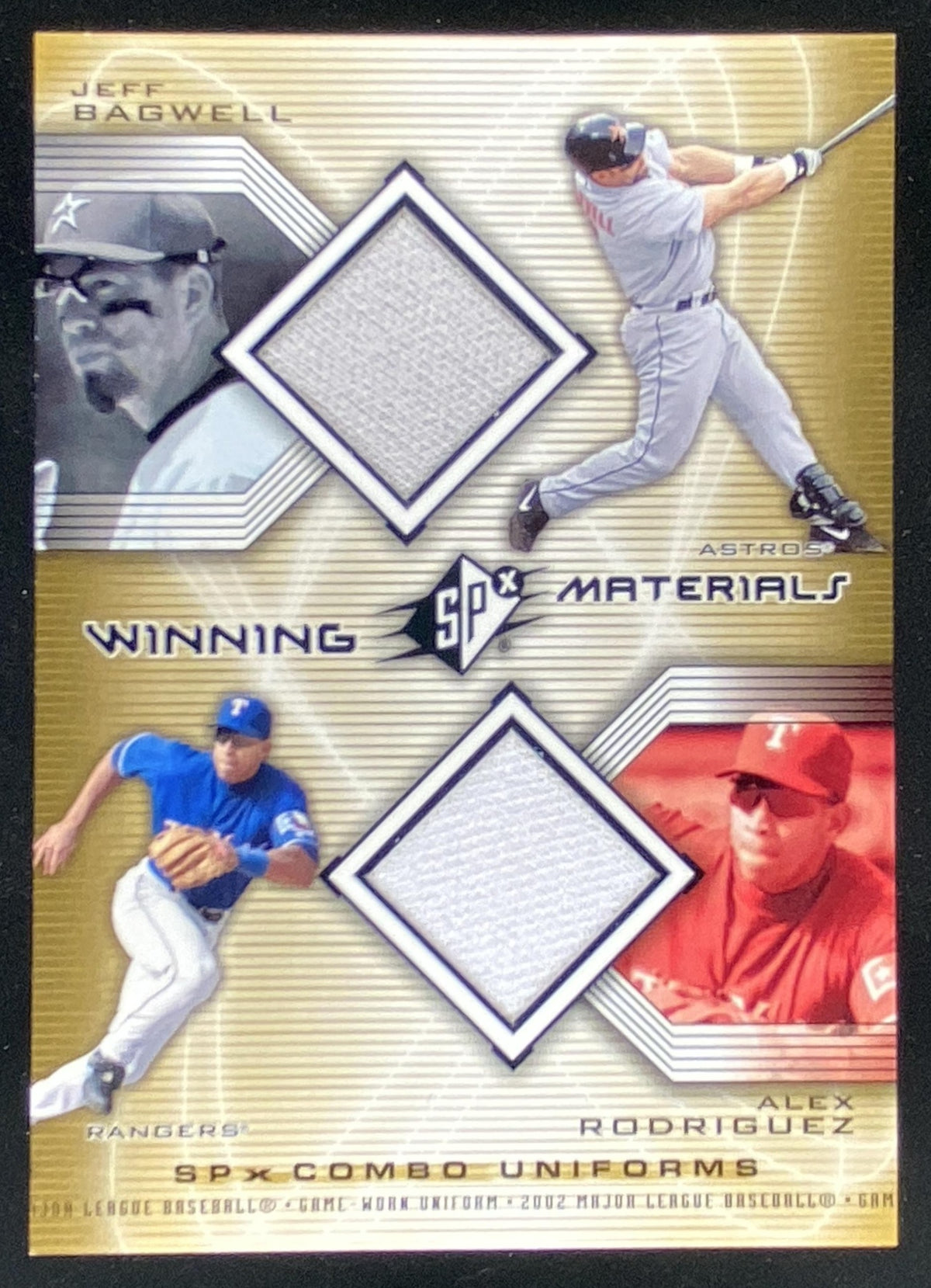 2002 SPx Jeff Bagwell / Alex Rodriguez trading card