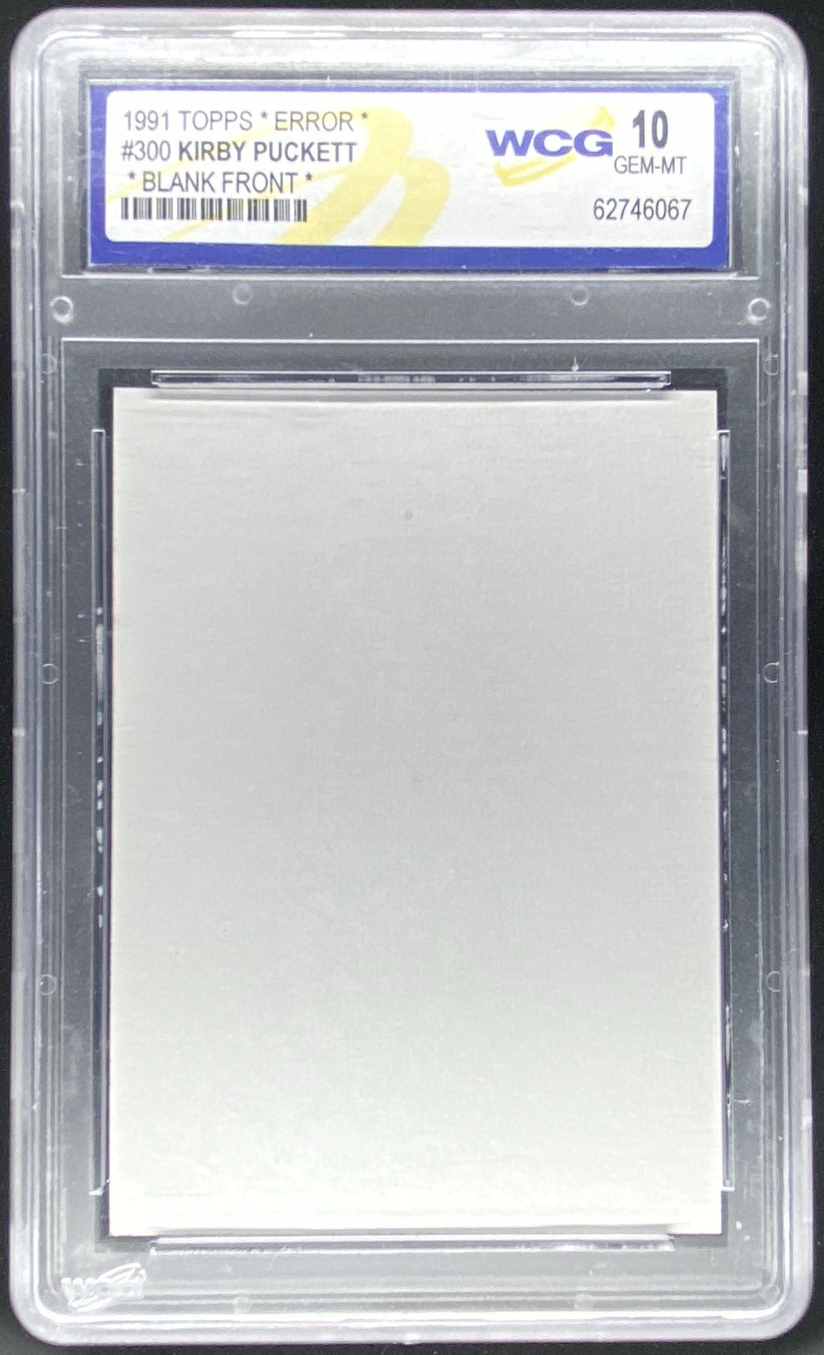 1991 Topps Kirby Puckett #300 graded WCG 10 trading card