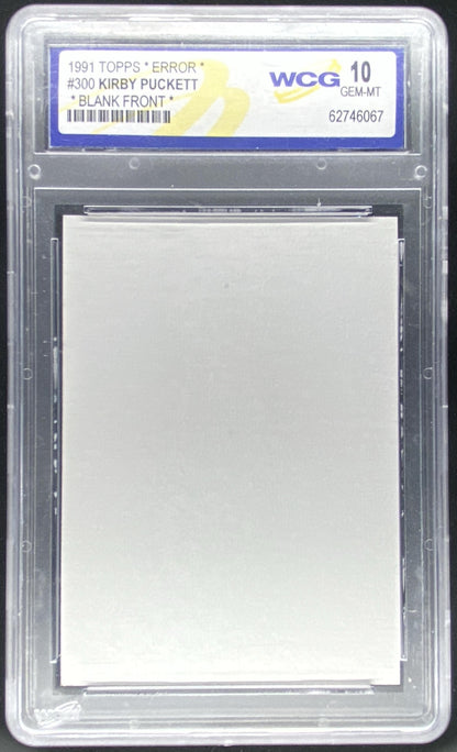 1991 Topps Kirby Puckett #300 graded WCG 10 trading card