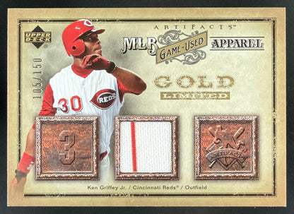 2006 Upper Deck Artifacts MLB Apparel Gold Ken Griffey Jr. Jersey /150