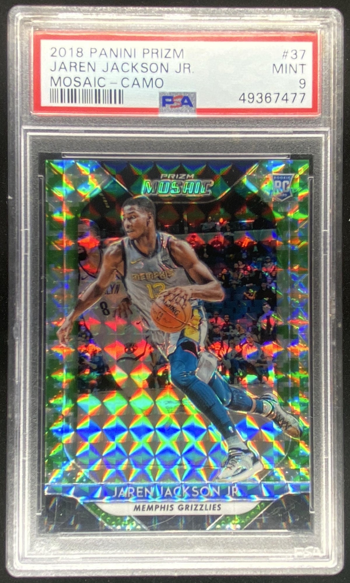 2018 Panini Mosaic Jaren Jackson Jr. #37 graded PSA 9 trading card