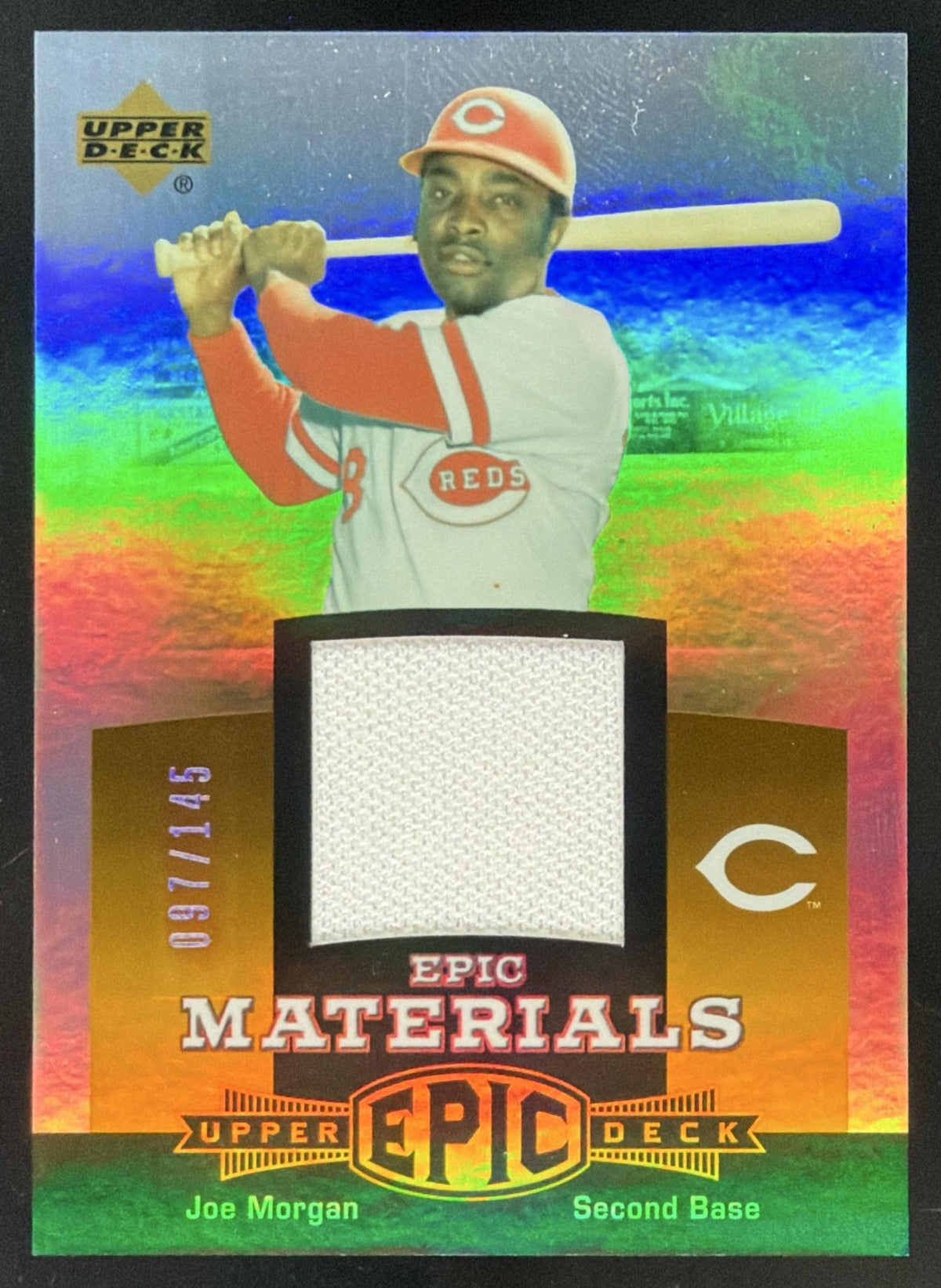 2006 Upper Deck Epic Materials Joe Morgan trading card