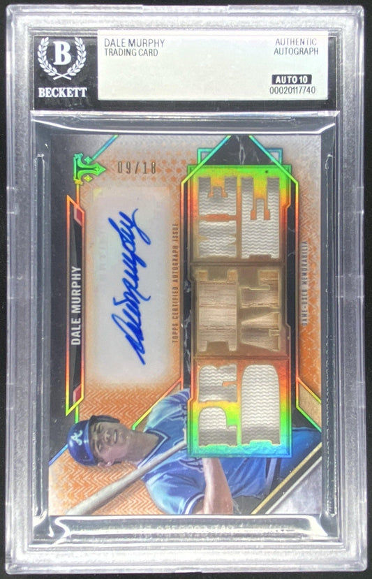 2021 Topps Triple Threads Dale Murphy BGS authenticated autograph graded 10 trading card