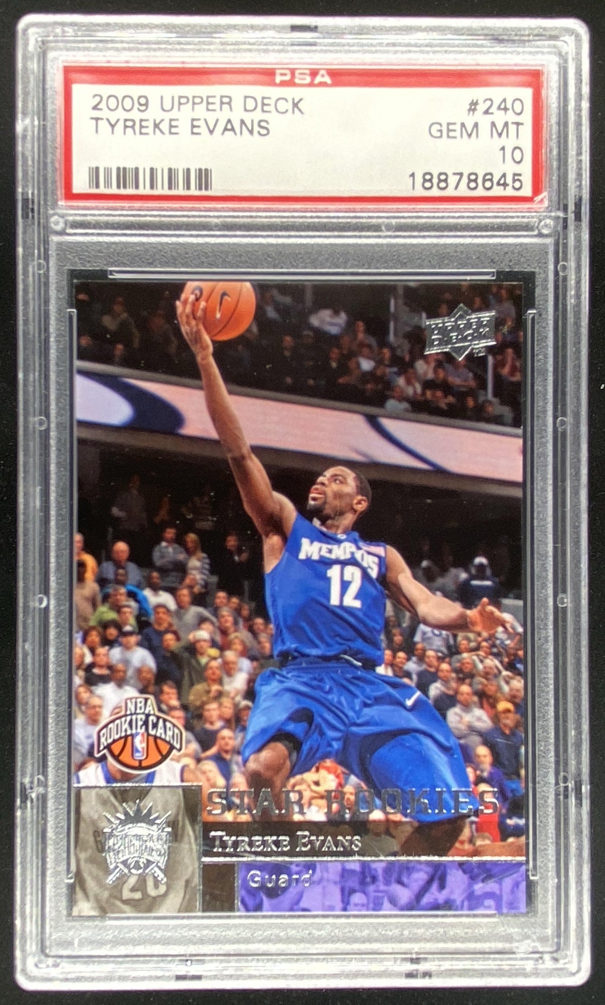 2009 Upper Deck Tyreke Evans #240 graded PSA 10 trading card
