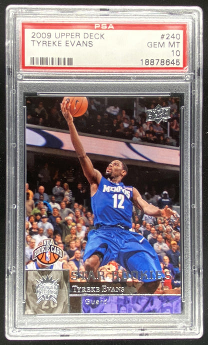 2009 Upper Deck Tyreke Evans #240 graded PSA 10 trading card