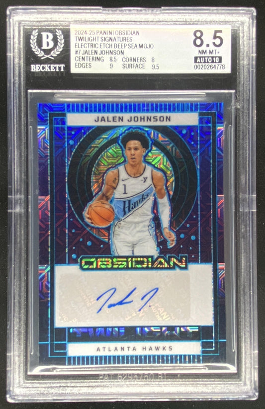 2024 Panini Obsidian Jalen Johnson graded BGS 8.5 trading card