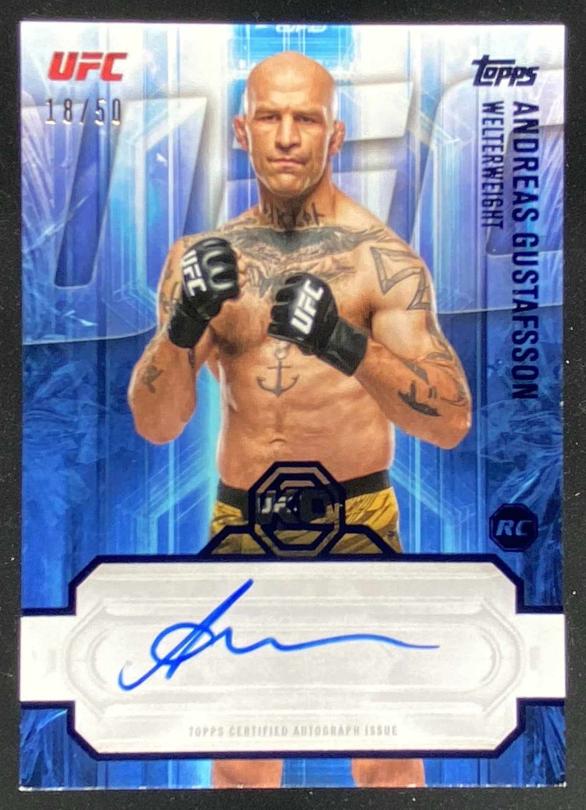 2026 Topps Knockout UFC Andreas Gustafsson trading card