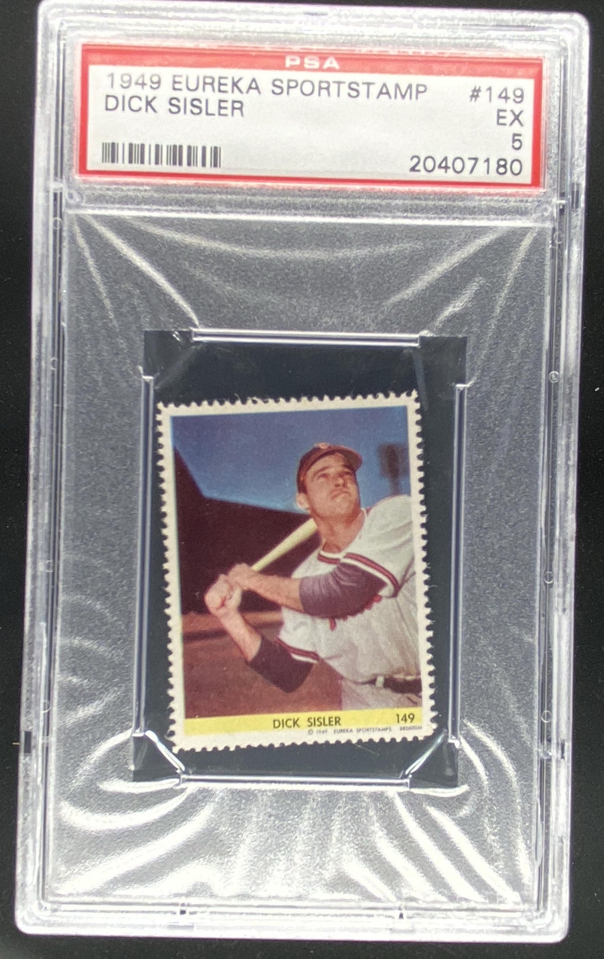 1949 Eureka Sportstamp Dick Sisler #149 graded PSA 5 trading card