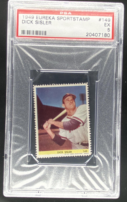 1949 Eureka Sportstamp Dick Sisler #149 graded PSA 5 trading card