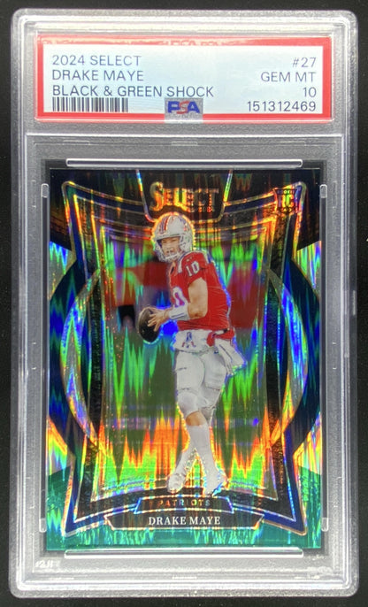2024 Panini Select Drake Maye #27 graded PSA 10 trading card