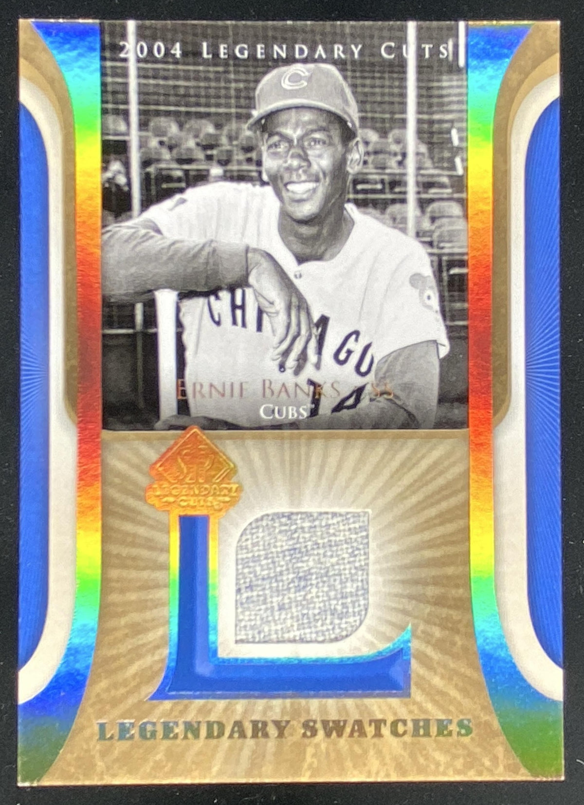 2004 SP Legendary Cuts Ernie Banks #LSW-EB trading card
