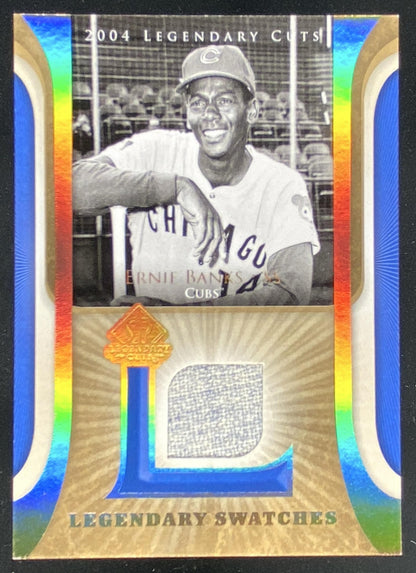 2004 SP Legendary Cuts Ernie Banks #LSW-EB trading card