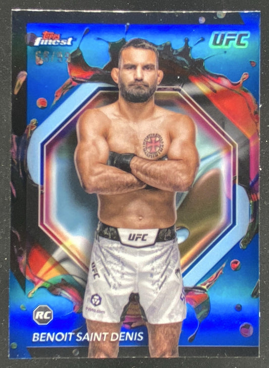 2024 Topps Finest UFC Benoît Saint Denis trading card