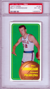 BILLY CUNNINGHAM 1970-71 Topps #140 PSA 6 EX-MT - 76ERS