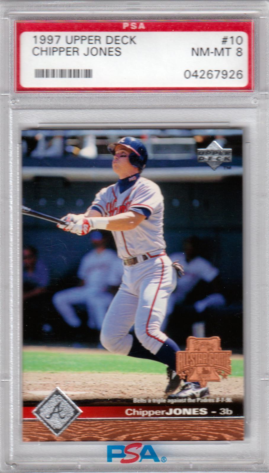 CHIPPER JONES 1997 Upper Deck #10 PSA 8 NM - BRAVES