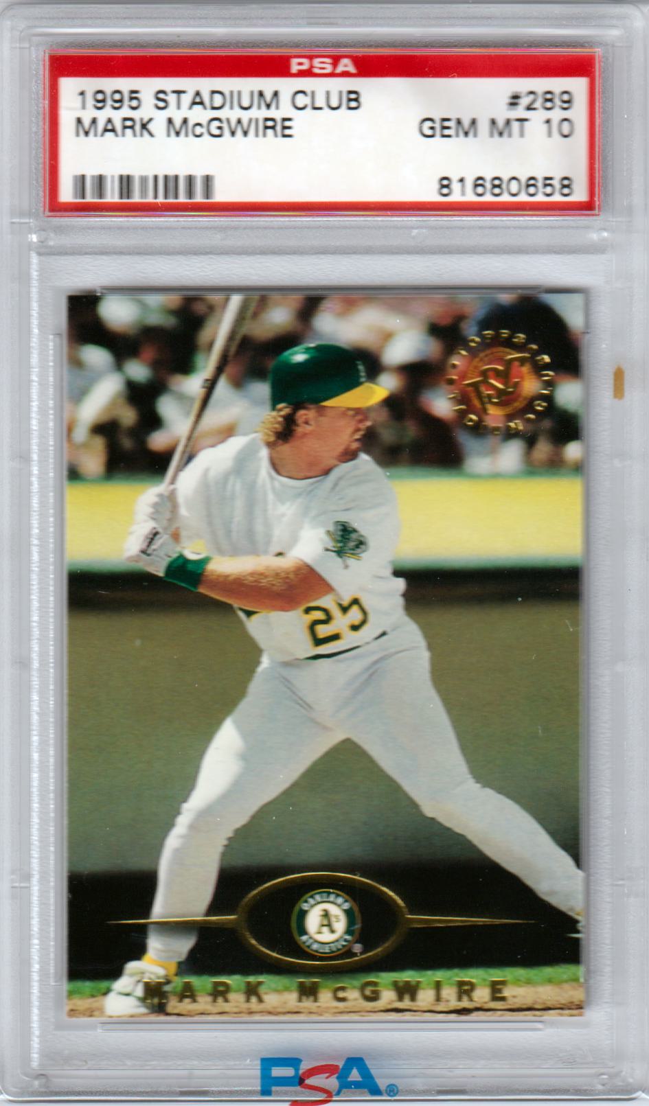 Mark Mcgwire 1995 Topps Stadium Club #289 PSA 10 -