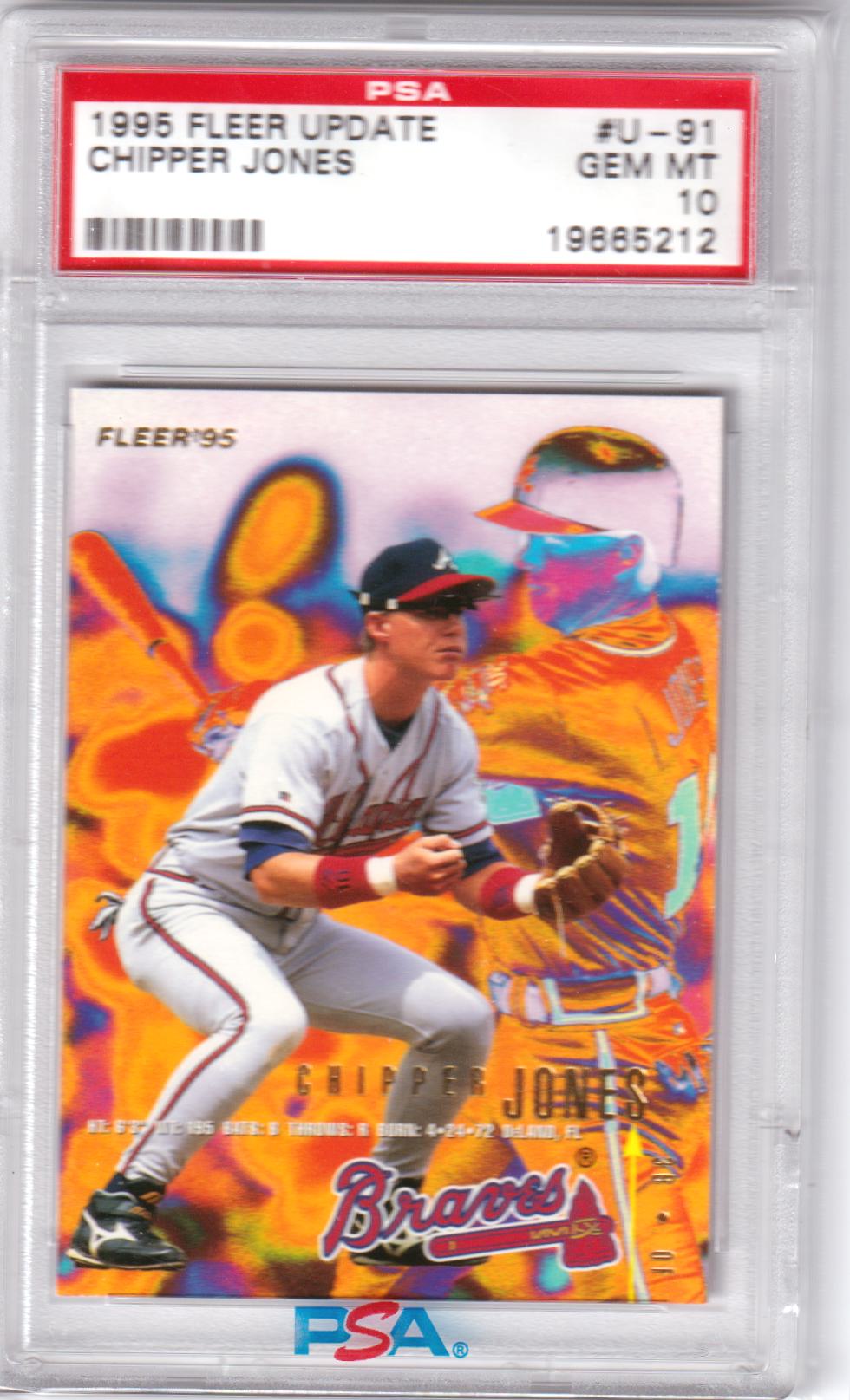 CHIPPER JONES 1995 Fleer Update #U-91 PSA 10 GEM MINT - BRAVES