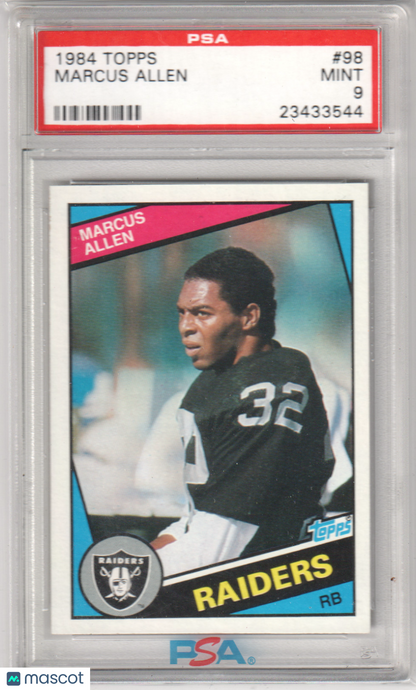 MARCUS ALLEN 1984 Topps #98 PSA 9 MINT - RAIDERS