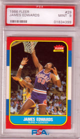 JAMES EDWARDS 1986 Fleer #29 PSA 9 MINT - SUNS