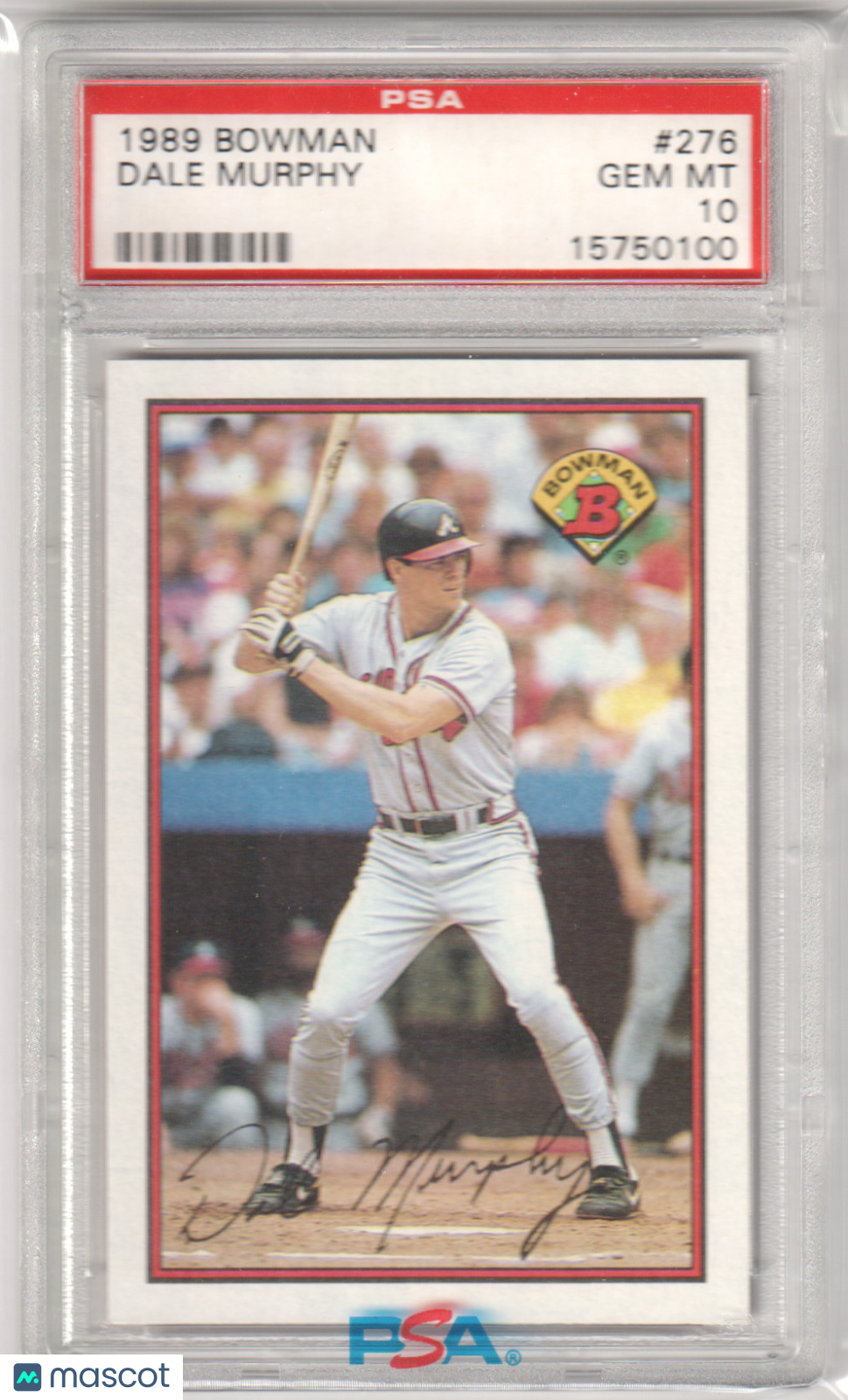 DALE MURPHY 1989 Bowman #276 PSA 10 GEM MINT - BRAVES